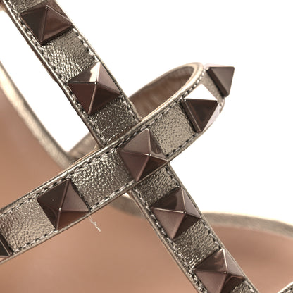 Valentino Garavani Metallic Nappa Rockstud 60mm Caged Slide Sandals 36.5 Skin 11 of 15