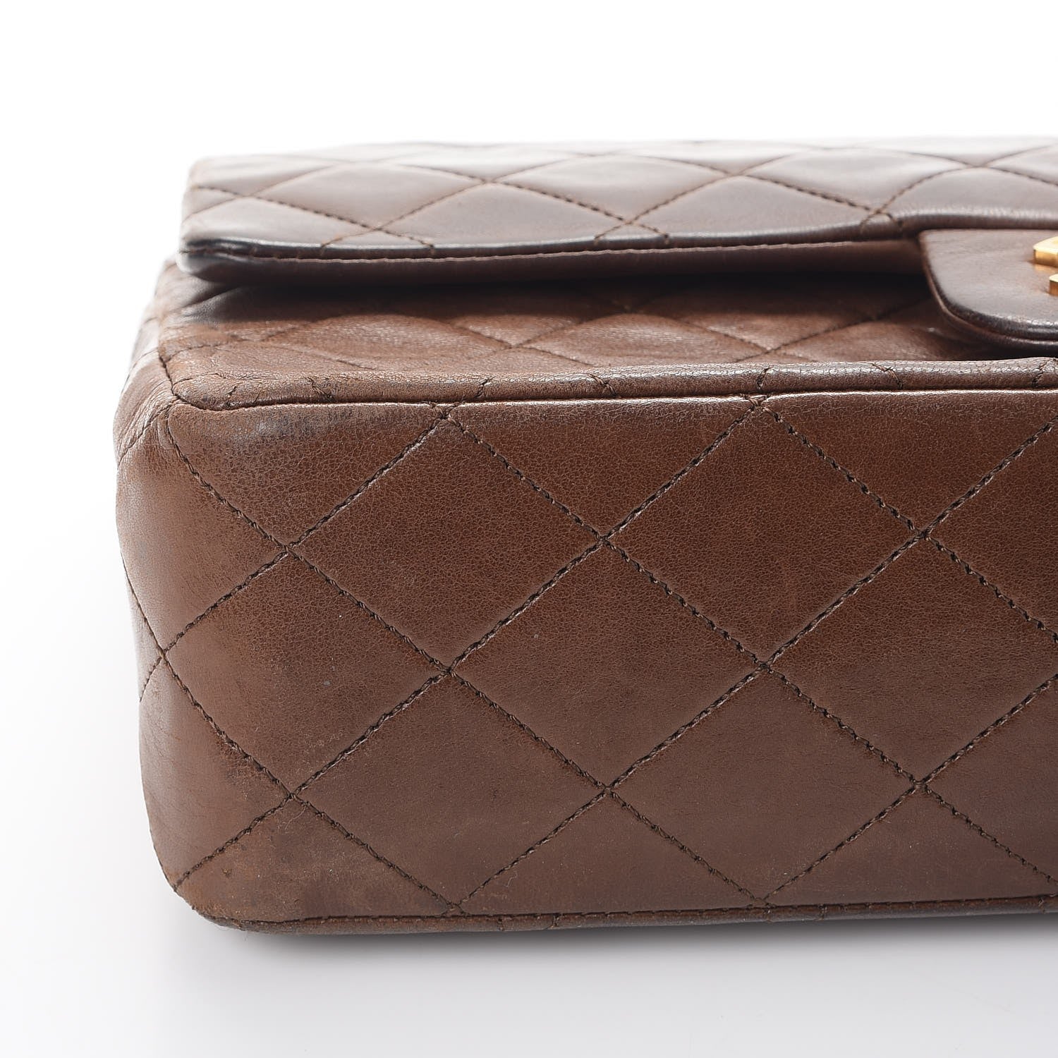 Chanel Lambskin Medium Double Flap Brown 17 of 17