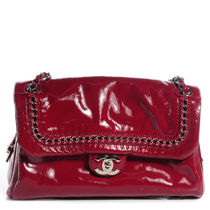 Chanel Patent Luxe Ligne Large Flap Red 1 of 8