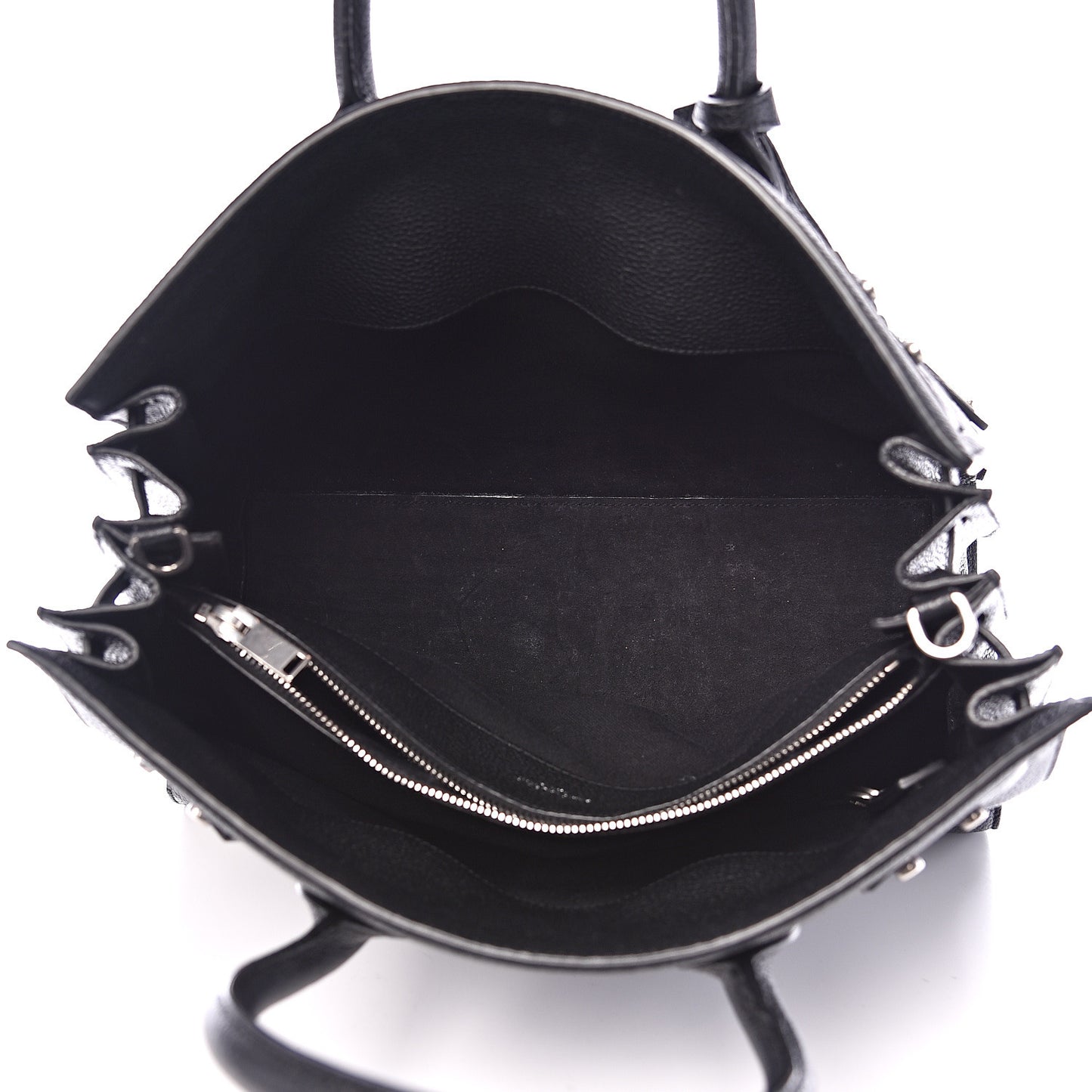 Grained Calfskin Small Supple Sac De Jour Black