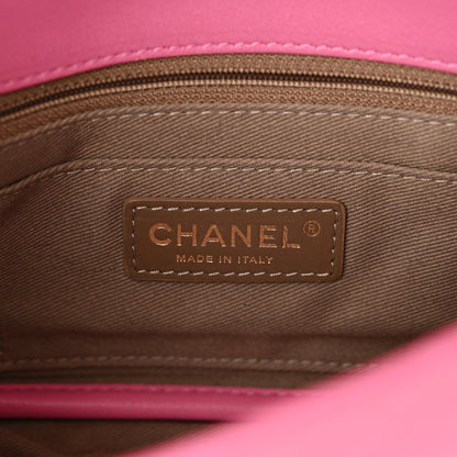 Chanel Goatskin Stitched Casual Trip Single Flap Pink 6 of 12