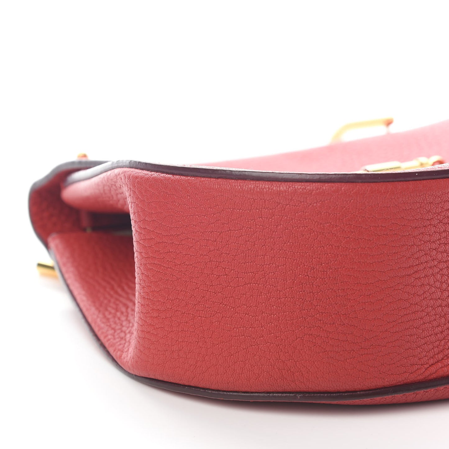 Grained Lambskin Drew Shoulder Bag Plaid Red
