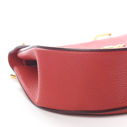 Chloe Grained Lambskin Drew Shoulder Bag Plaid Red 7 of 8
