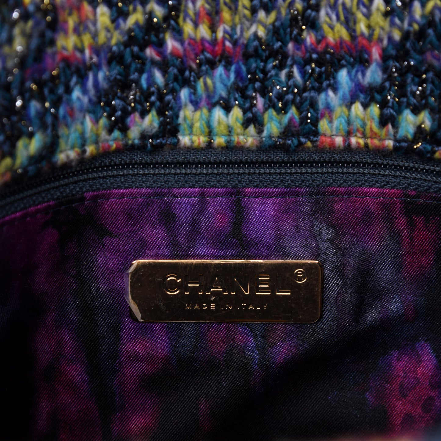 Tweed Quilted Medium Chanel 19 Flap Dark Multicolor