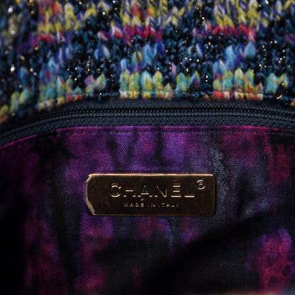 Chanel Tweed Quilted Medium Chanel 19 Flap Dark Multicolor 8 of 10