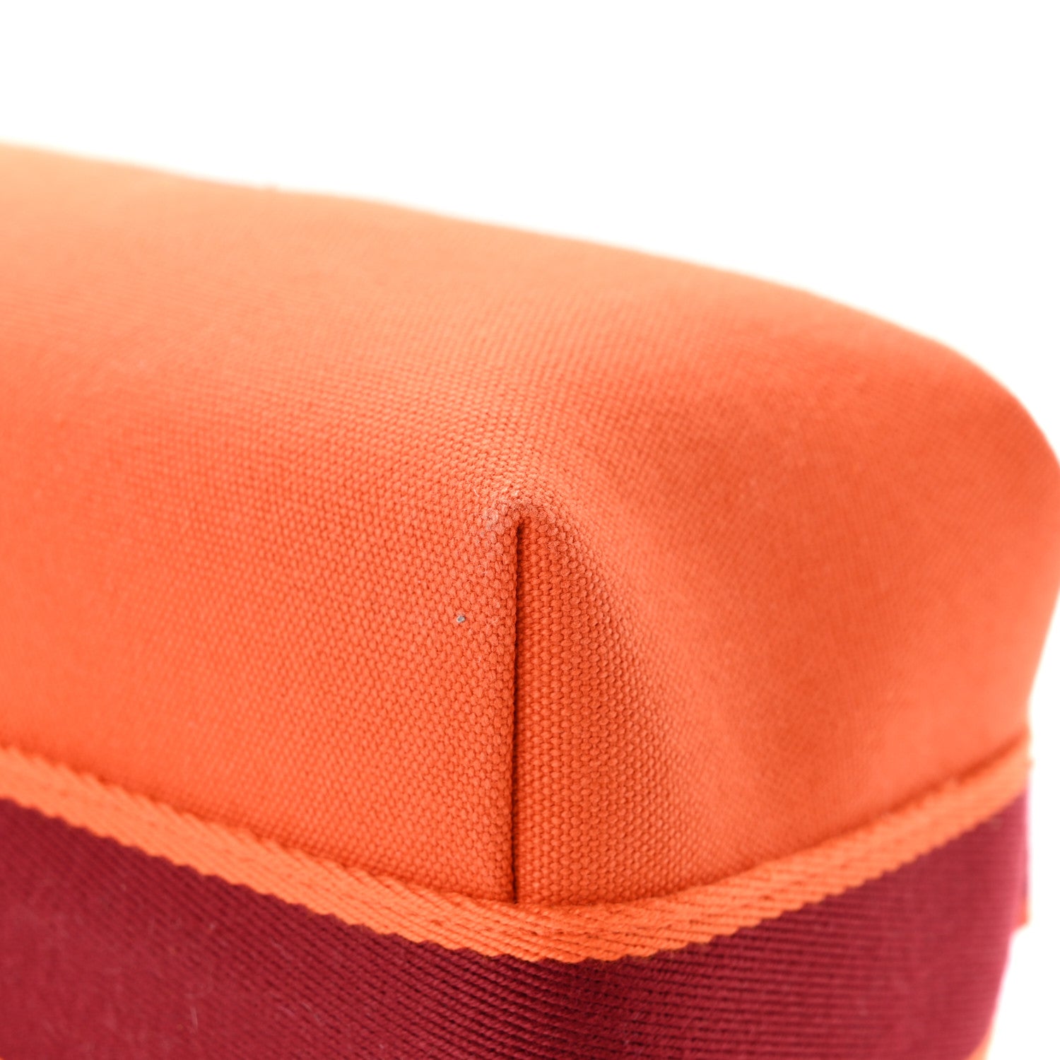 Hermes Canvas Small Bride-A-Brac Pouch Orange Burgundy 11 of 12