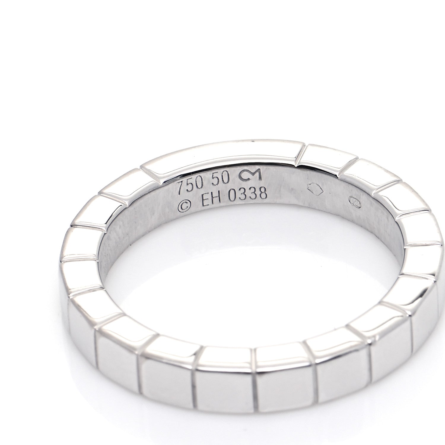 Cartier 18K White Gold Lanieres Ring 50 5.25 5 of 5