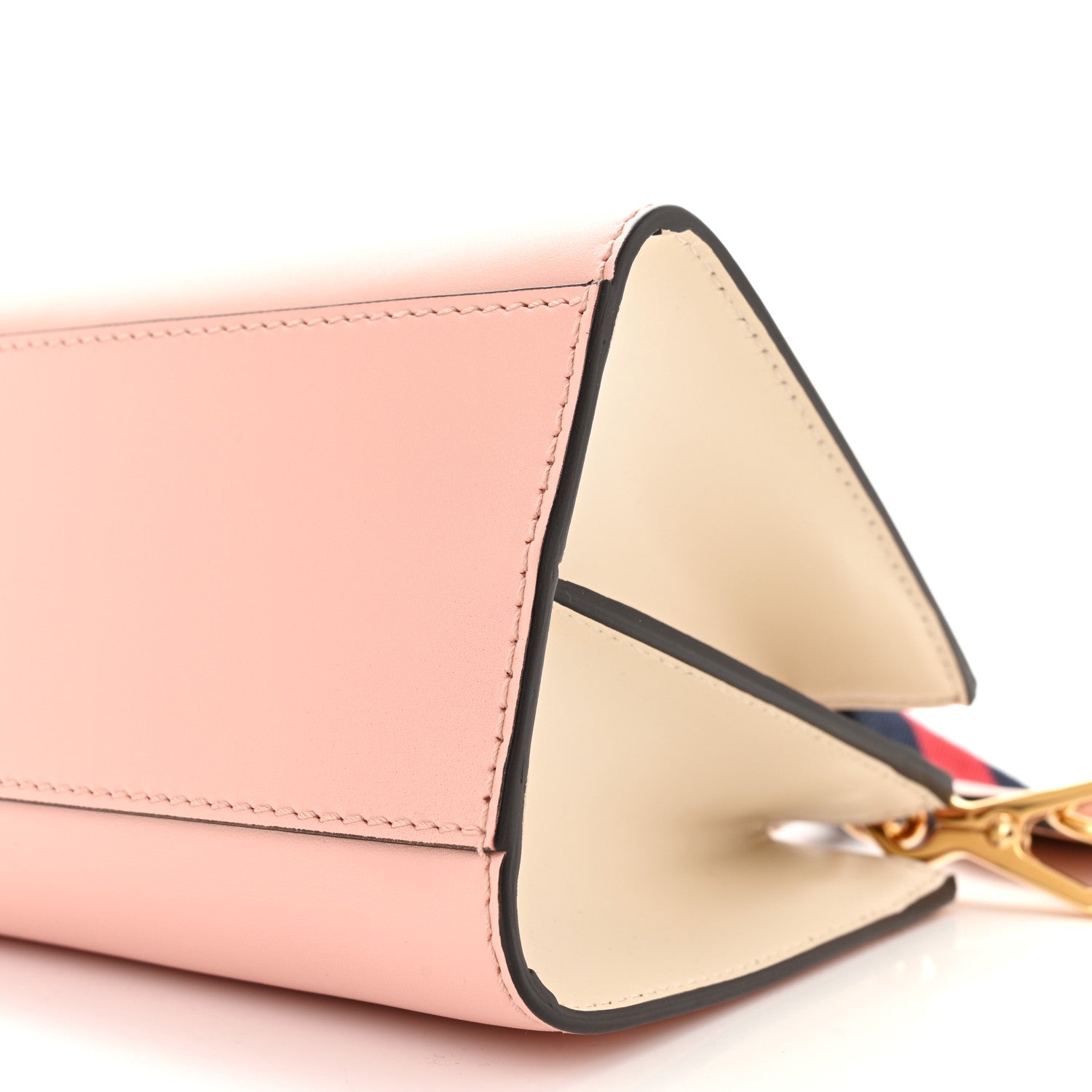 Gucci Nappa Bamboo Web Mini Nymphaea Top Handle Bag Perfect Pink Mystic White 10 of 10