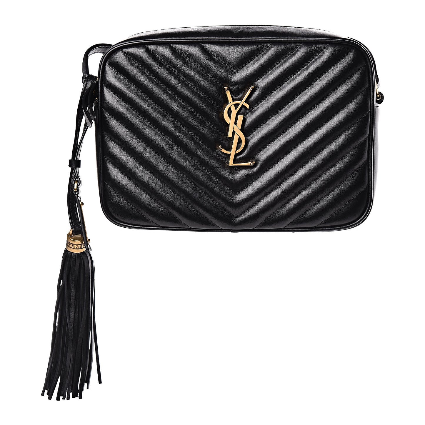 Calfskin Matelasse Monogram Lou Camera Bag Black
