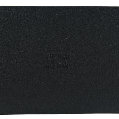 Chanel Suede Pearl Logo Chain Belt 80 32 Black 5 of 7