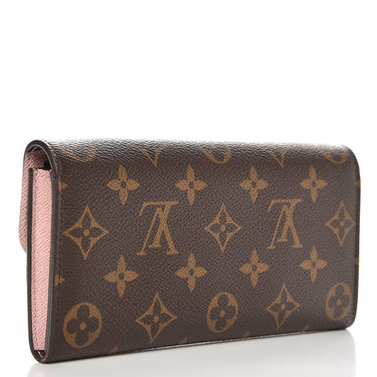 Louis Vuitton Monogram Emilie Wallet Rose Ballerine 3 of 9