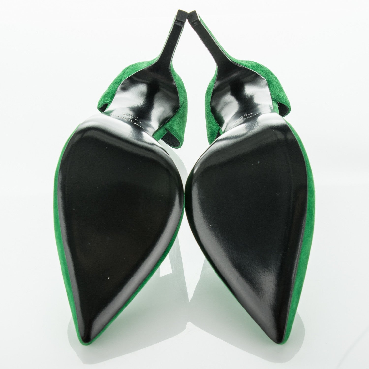 Saint Laurent Suede Paris 105 D'orsay Escarpin Pumps 39 Toxic Green 5 of 7