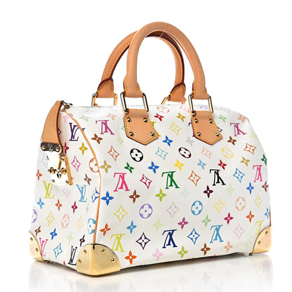 Louis Vuitton Monogram Multicolor Speedy 30 White 2 of 7