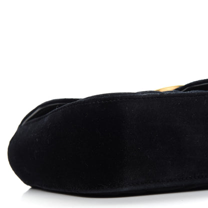 Gucci Velvet Matelasse Mini GG Marmont Shoulder Bag Black 8 of 11