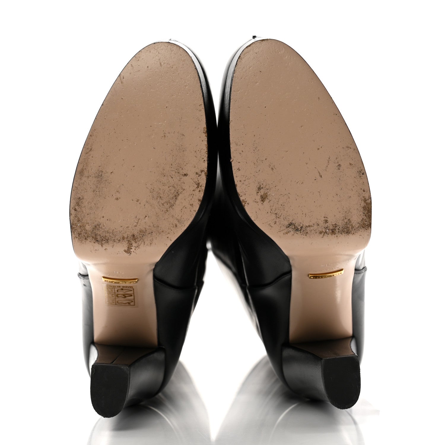 Gucci Calfskin Larius Knee High Boots Black 38 Black 5 of 11