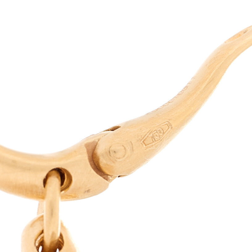 18K Rose Gold Arabesque Floral Drop Earrings