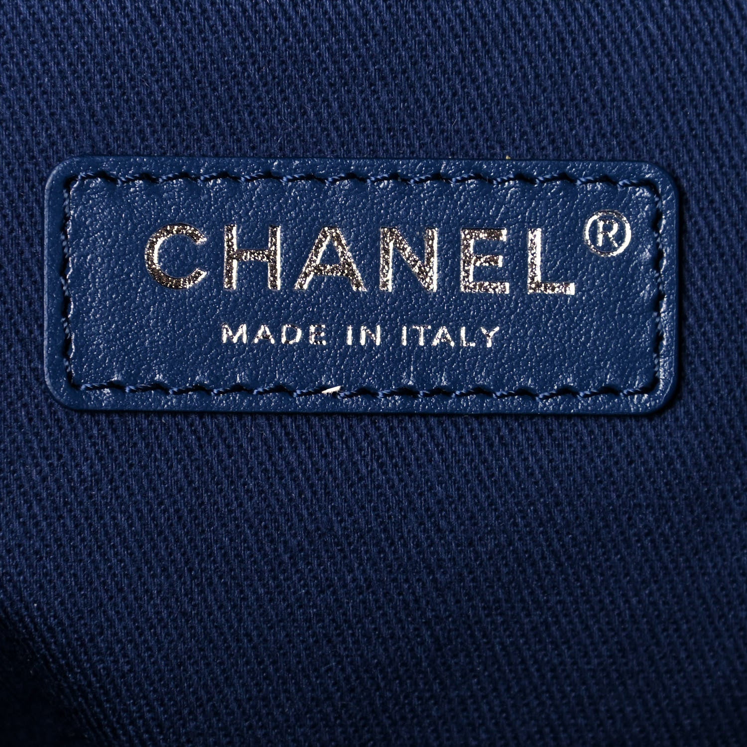 Chanel Mixed Fibers Calfskin Medium Deauville Tote Blue 6 of 13