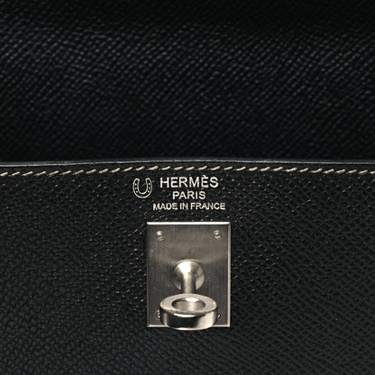 Hermes Epsom Horseshoe Kelly Sellier 25 Black Gris Asphalte 6 of 13