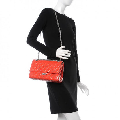Chanel Aged Glazed Calfskin Quilted 2.55 Reissue 226 Flap Red 2 of 14