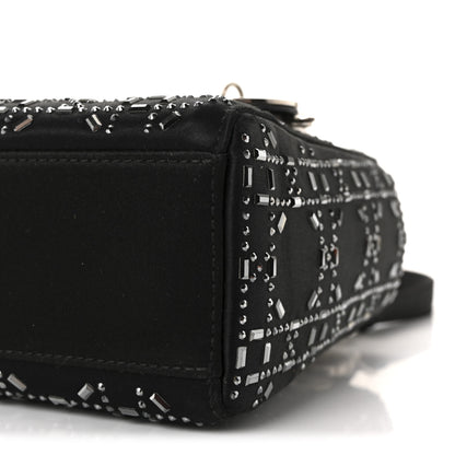 Christian Dior Satin Crystal Cannage Mini Lady Dior Black 9 of 9
