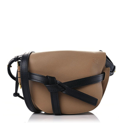 Loewe Grained Calfskin Small Gate Crossbody Bag Mocca Black 1 of 12
