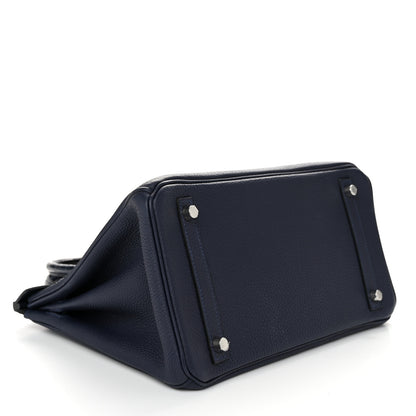 Hermes Togo Matte Alligator Birkin Touch 30 Bleu Nuit Bleu Indigo 4 of 13