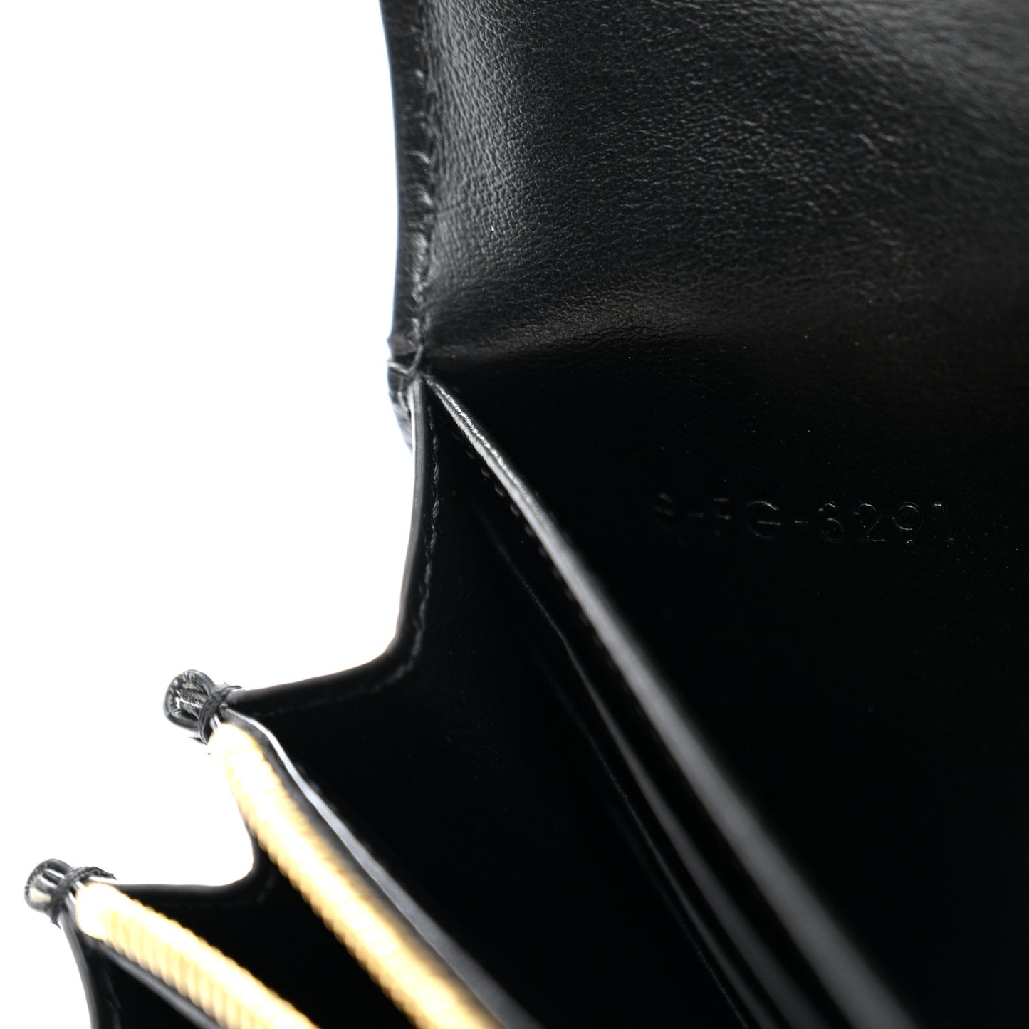 Grained Calfskin Large Flap Wallet Black