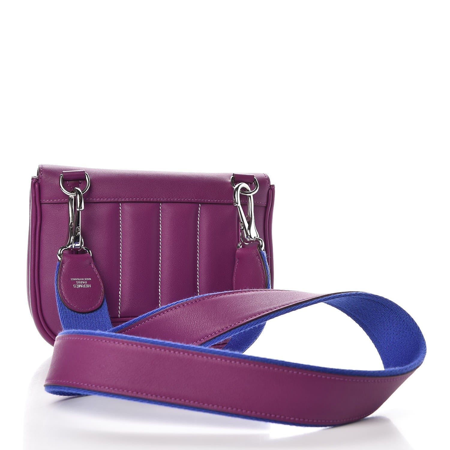 Hermes Veau Swift Mini Sac Berline Anemone Bleu Electrique 3 of 8