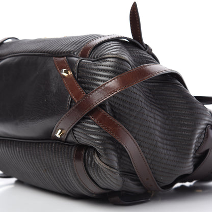 Burberry Calfskin Quilted Belt Tote Black 8 of 21