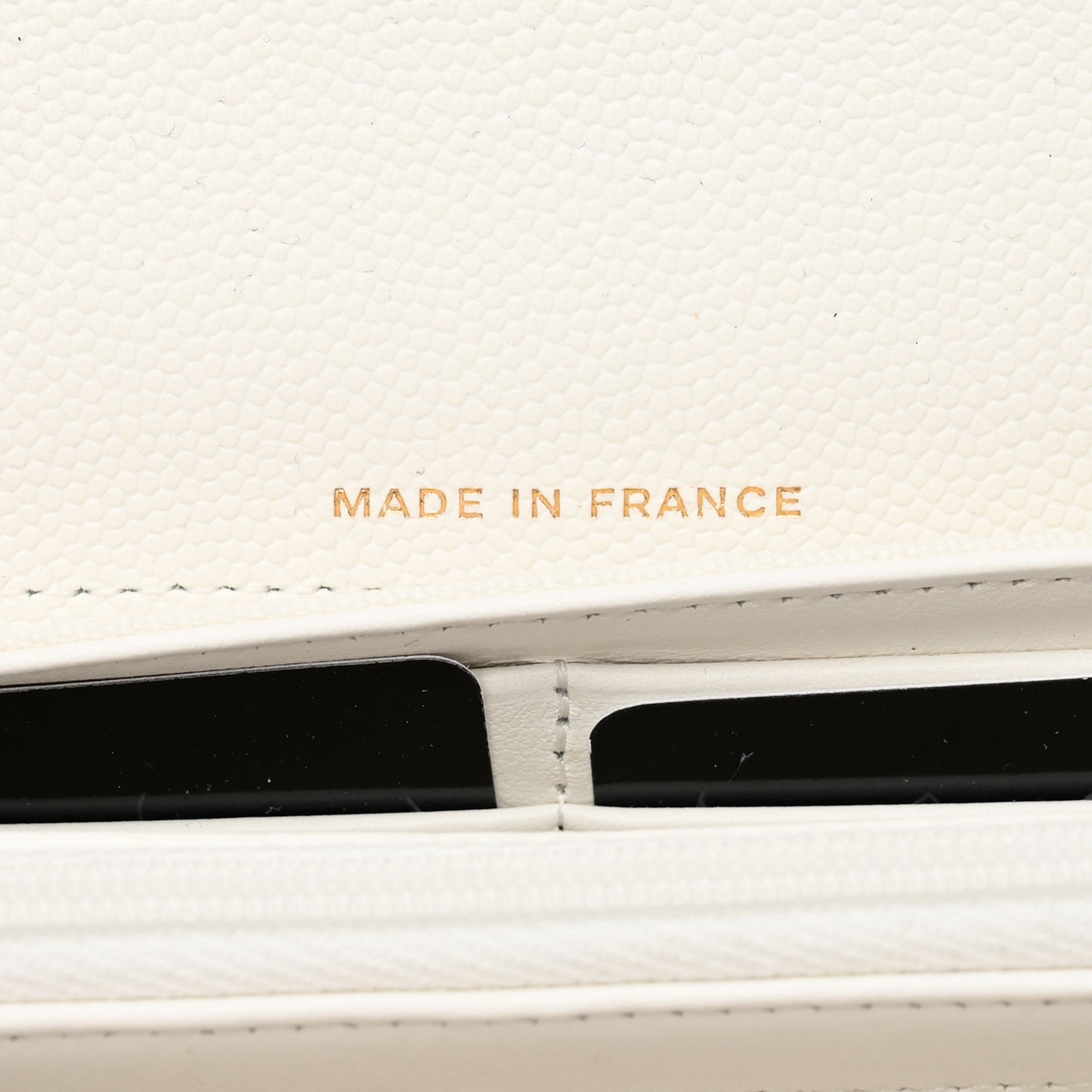 Caviar Quilted Large Flap Wallet White