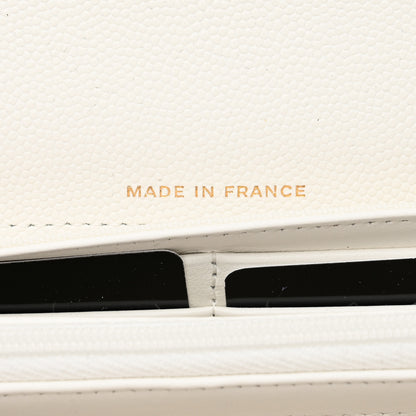 Chanel Caviar Quilted Large Flap Wallet White 7 of 9