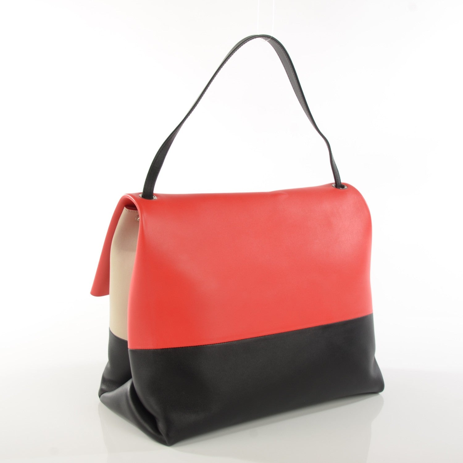 Celine Calfskin All Soft Shoulder Bag Vermillion 3 of 10