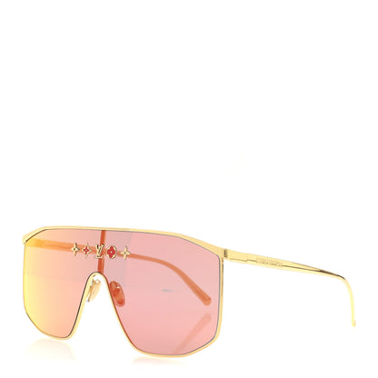 Louis Vuitton Metal LV Golden Mask Sunglasses Z2727U Gold 1 of 8