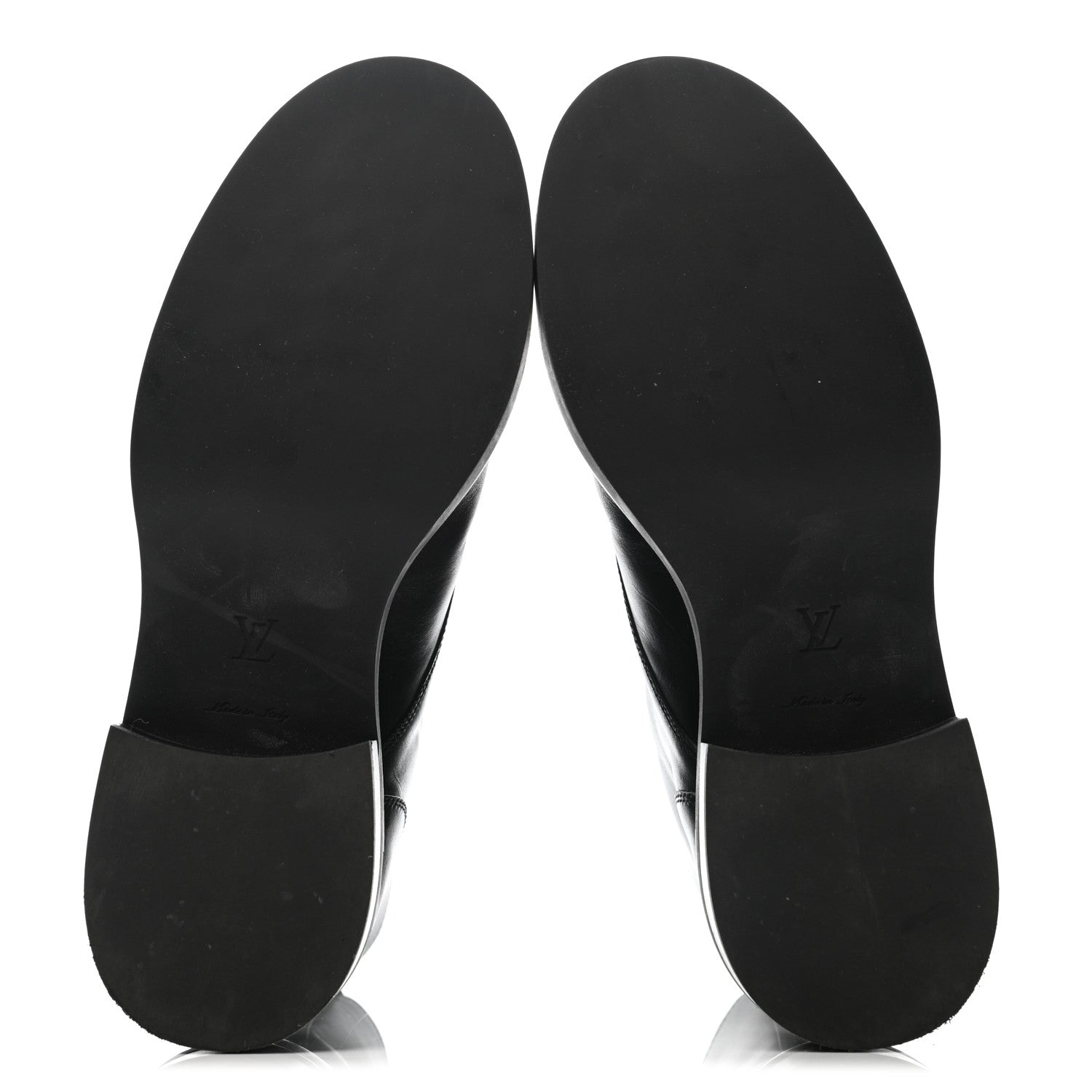 Louis Vuitton Calfskin LV Black Heart Flat Ranger Boots 37.5 Black 5 of 7