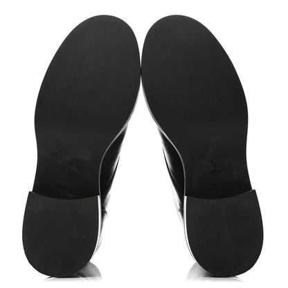 Louis Vuitton Calfskin LV Black Heart Flat Ranger Boots 37.5 Black 5 of 7