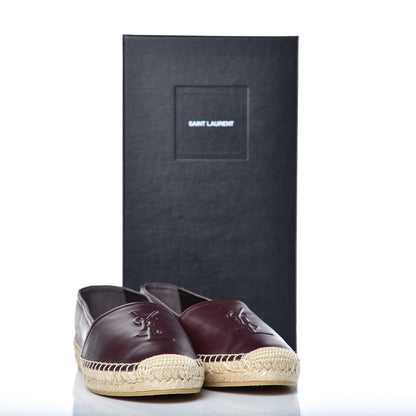 Saint Laurent Nappa Vendome Monogram Espadrilles 37 Barolo 9 of 9