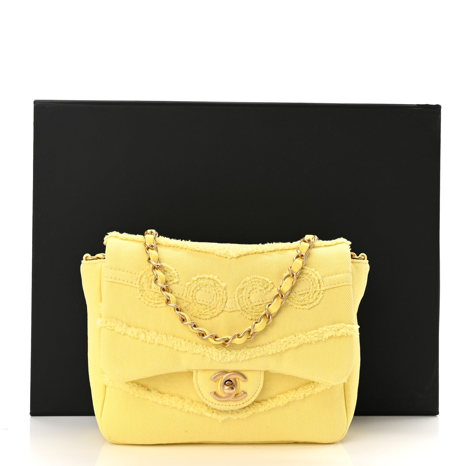 Chanel Denim Coco Flap Yellow 11 of 11