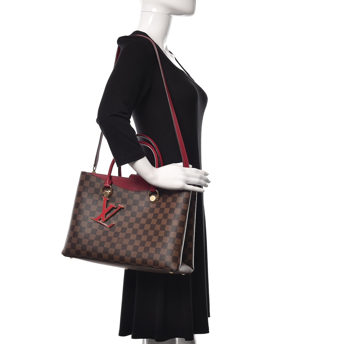 Damier Ebene LV Riverside Lie De Vin