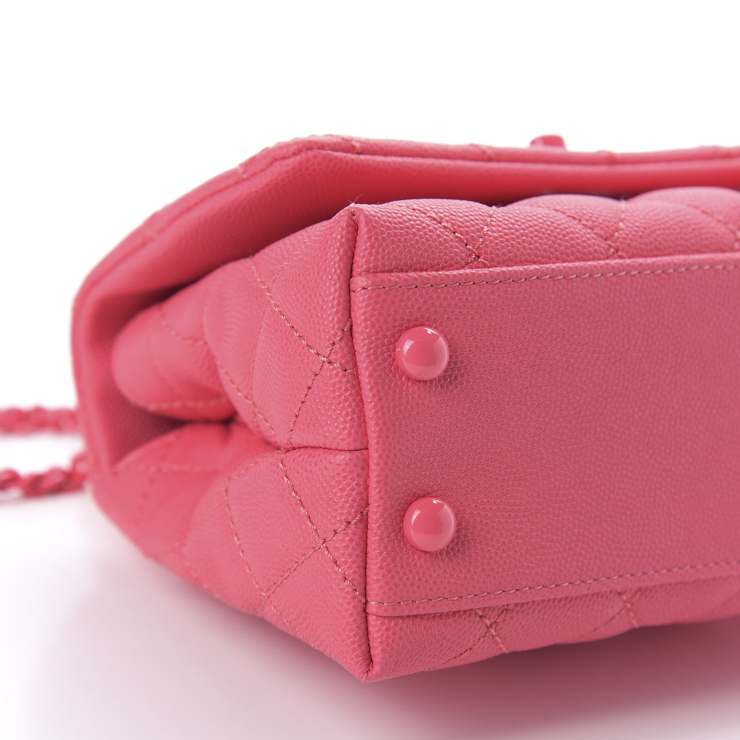 Chanel Caviar Quilted Incognito Extra Mini Coco Handle Flap Pink 7 of 12