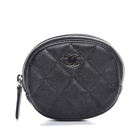 Chanel Iridescent Caviar Quilted Zip Around Classic Coin Purse Black 1 of 8