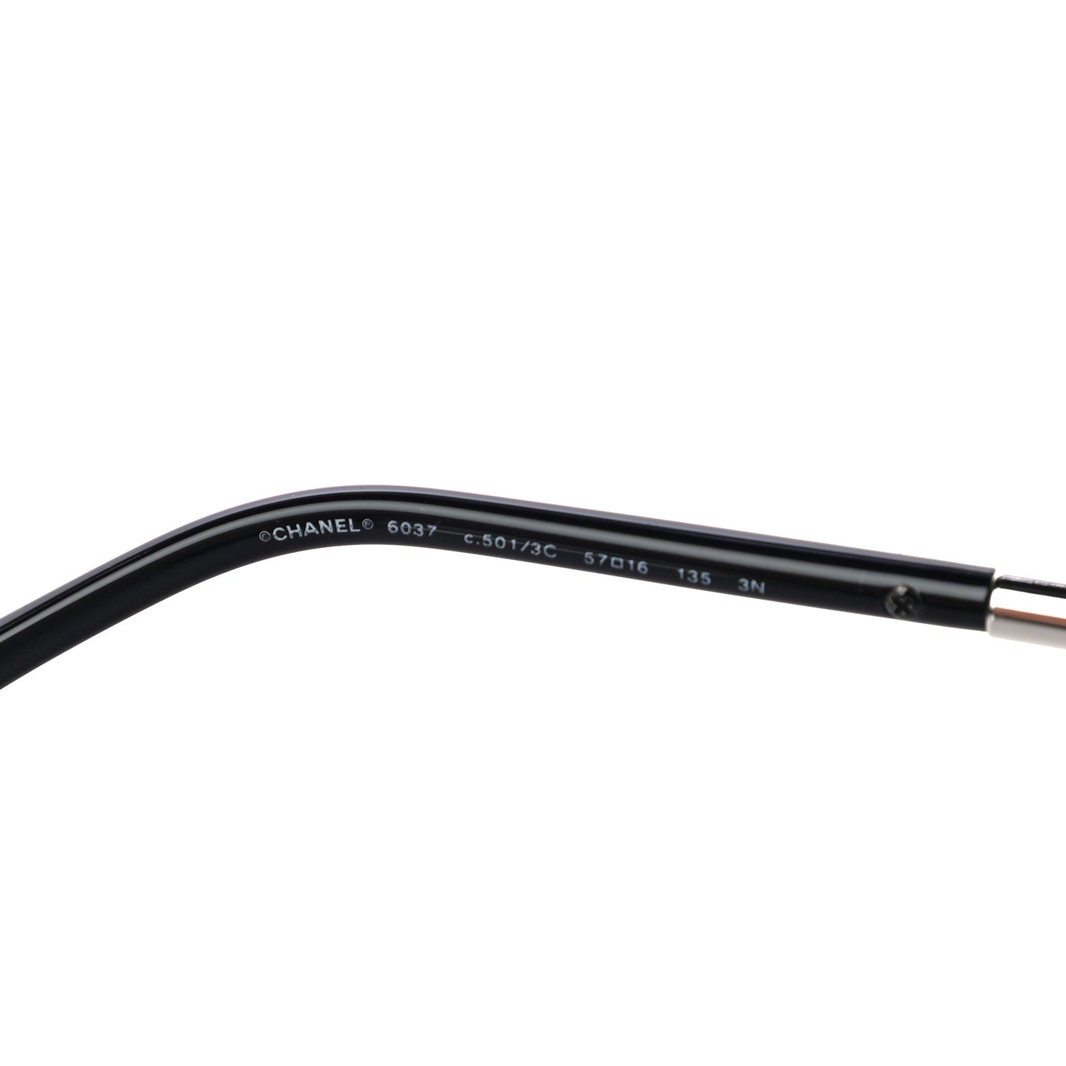 Chanel Acetate Butterfly CC Sunglasses 6037 Black 6 of 7