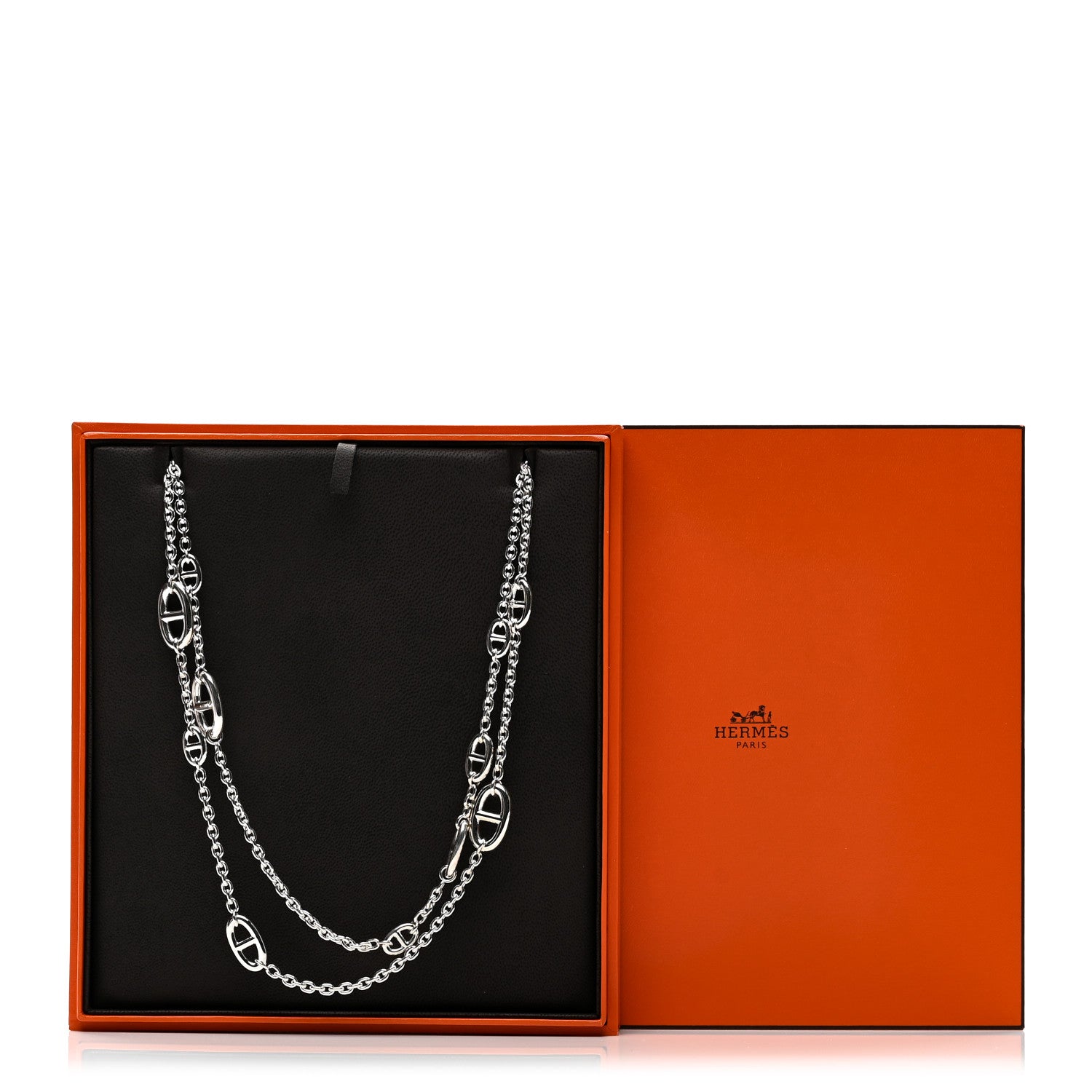 Hermes Sterling Silver Farandole Necklace 160 6 of 6