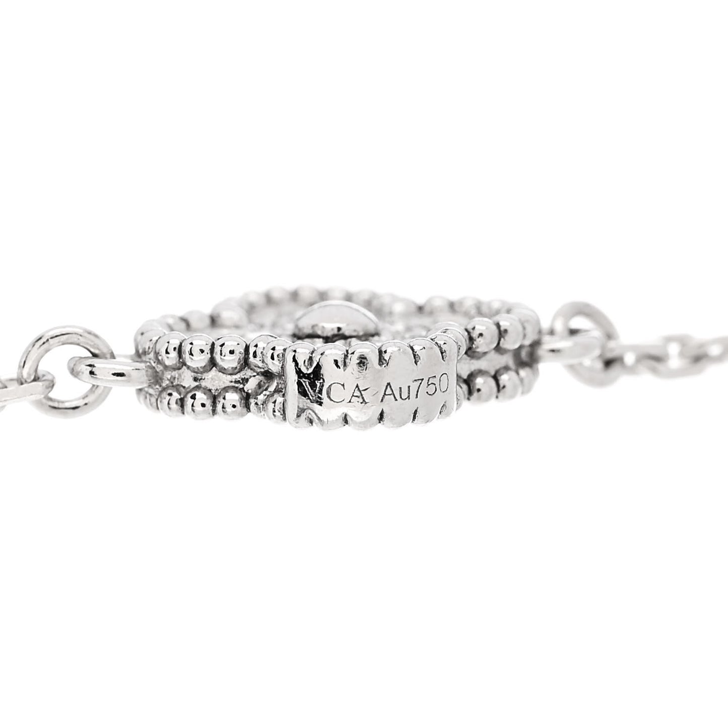 18K White Gold Diamond 6 Motifs Sweet Alhambra Bracelet