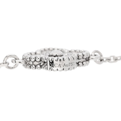 Van Cleef & Arpels 18K White Gold Diamond 6 Motifs Sweet Alhambra Bracelet 3 of 5