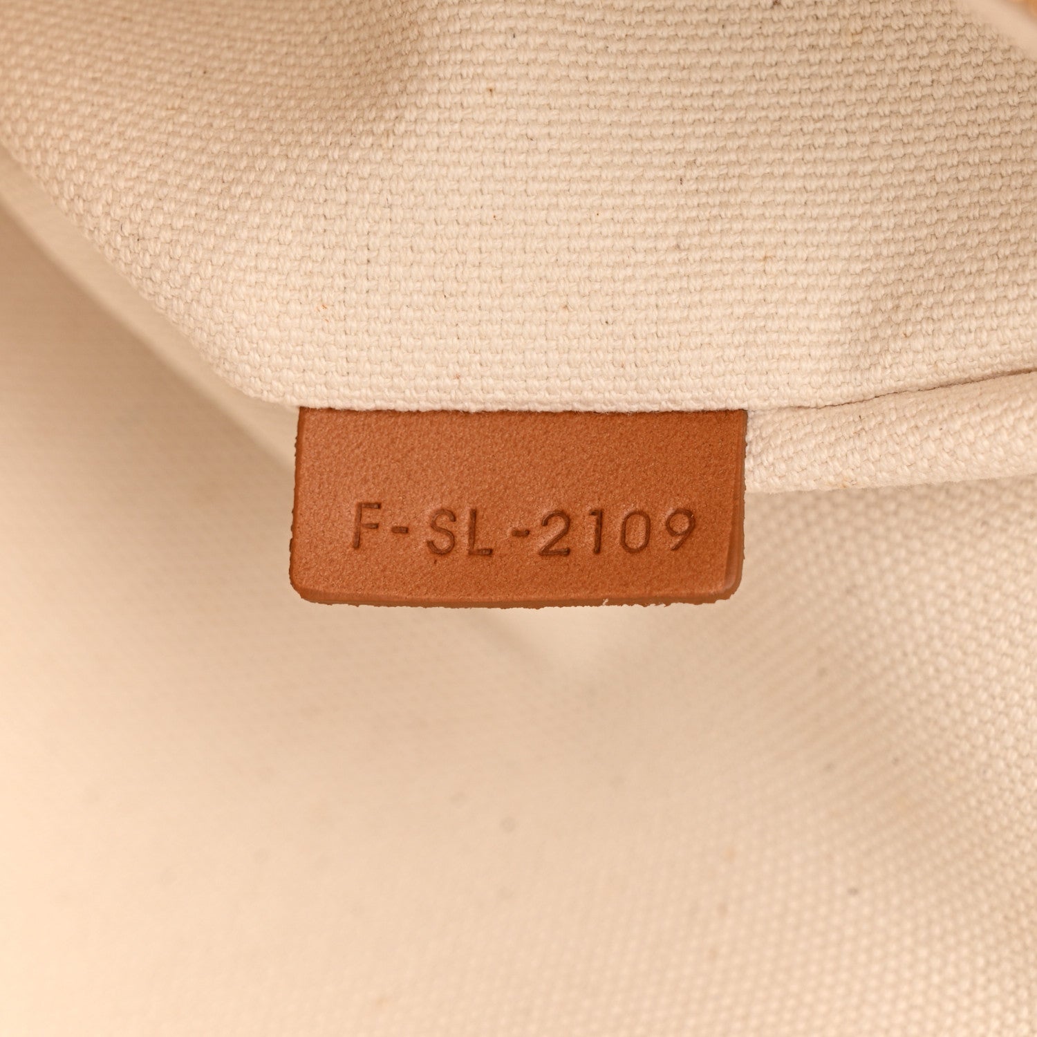 Celine Canvas Calfskin Logo Print Horizontal Cabas Natural Tan 6 of 11