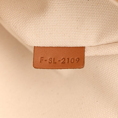 Celine Canvas Calfskin Logo Print Horizontal Cabas Natural Tan 6 of 11