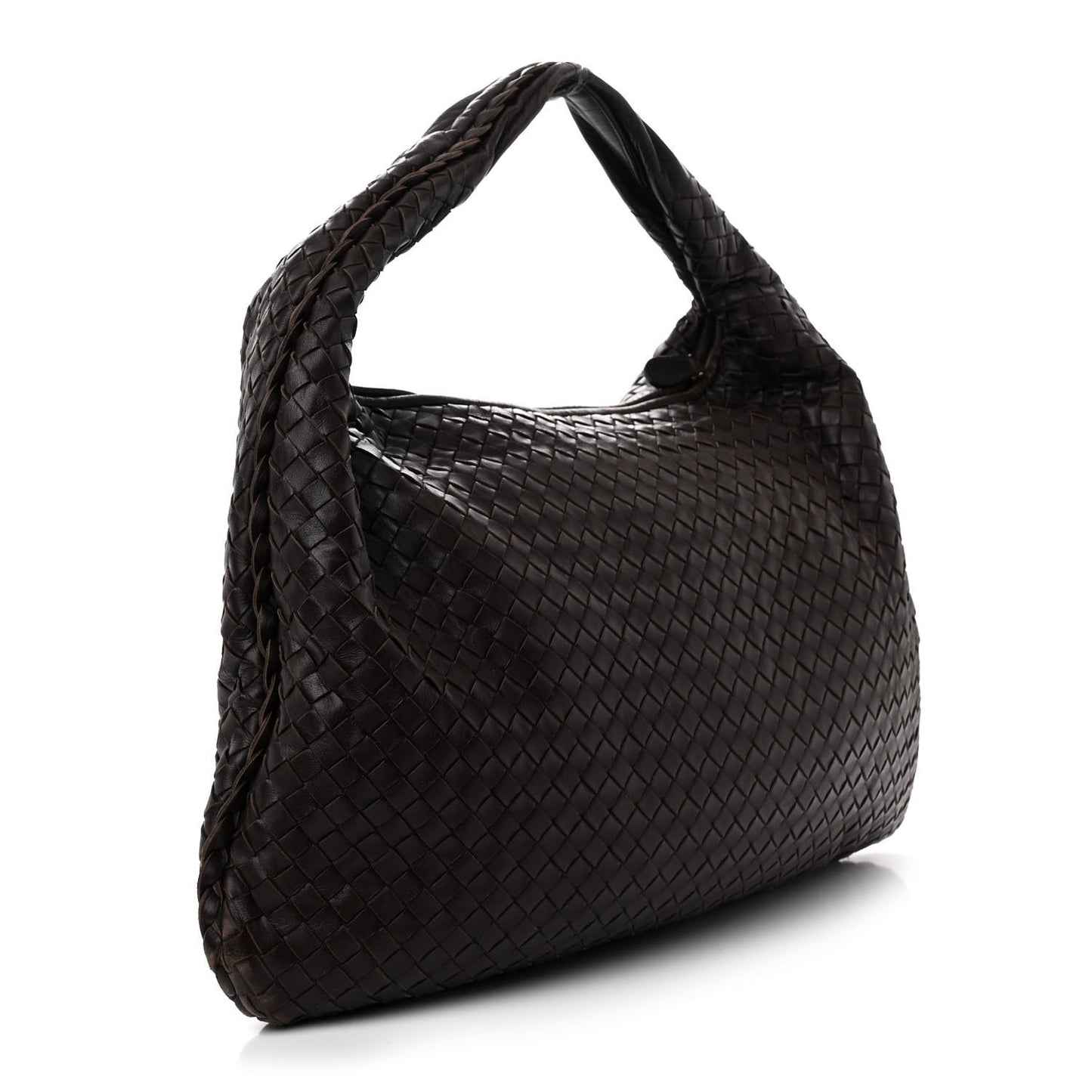 Nappa Intrecciato Large Veneta Hobo Ebano