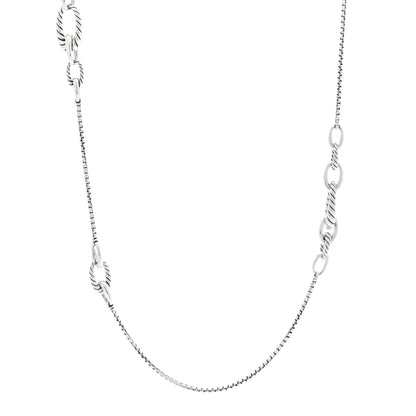 David Yurman Sterling Silver Oval Link Long Necklace 1 of 4