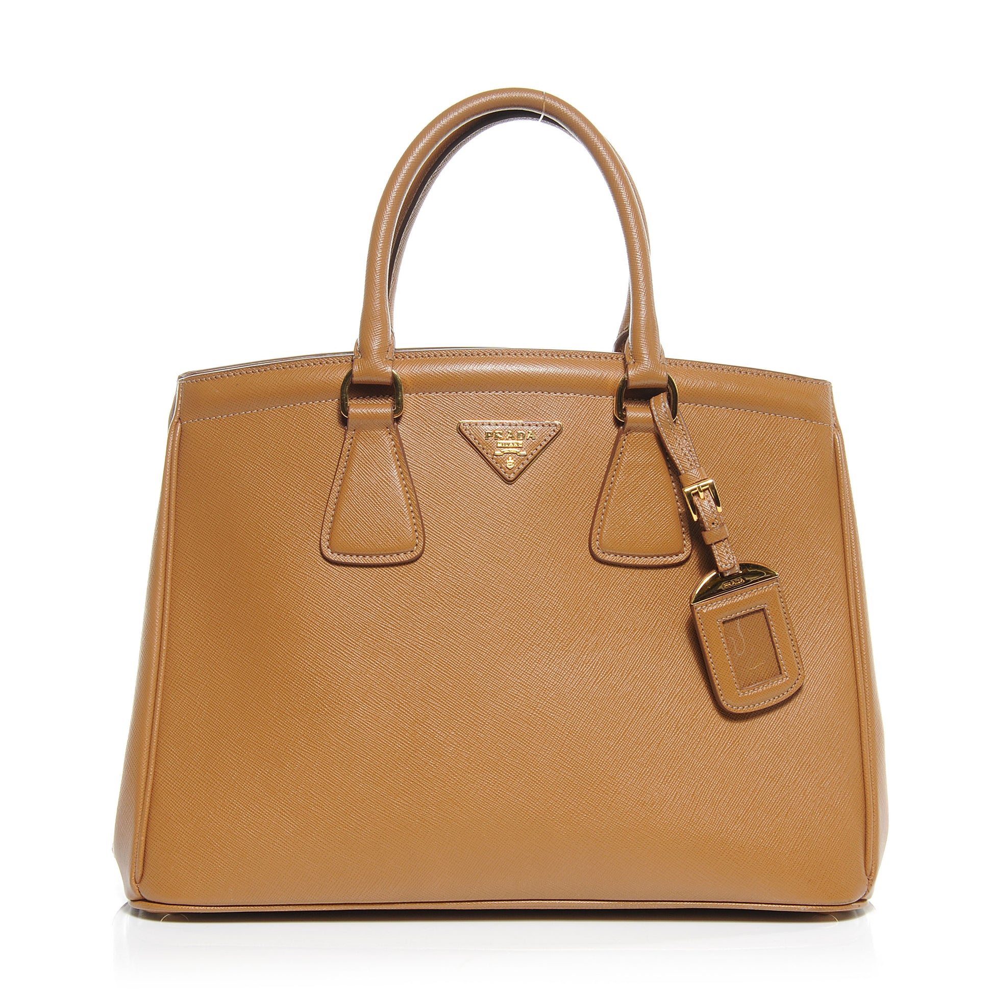 Prada Saffiano Lux Parabole Tote Caramel 1 of 10