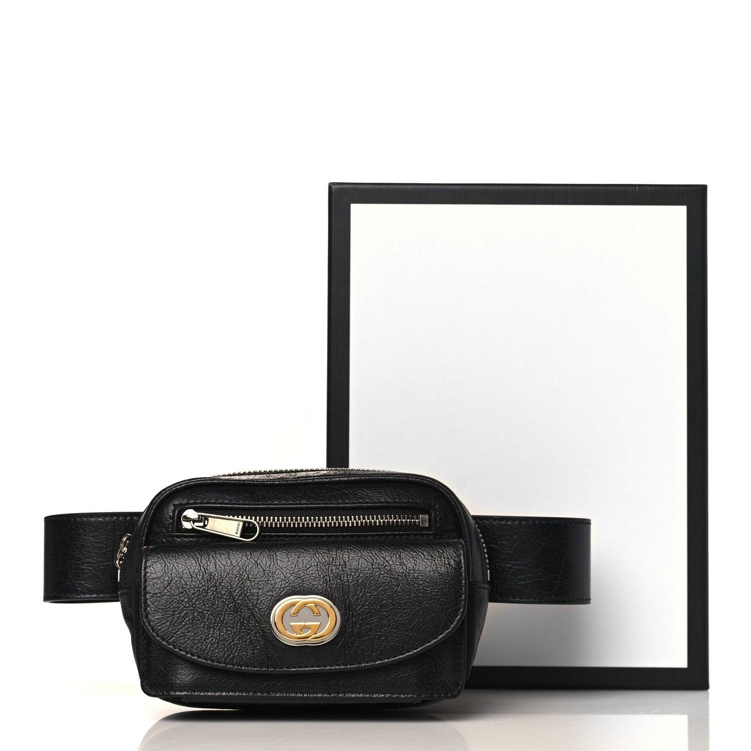 Gucci Fluffy Calfskin Mini Morpheus Belt Bag 70 28 Black 10 of 10